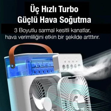 FrostyFan™ - Su Hazneli Şarjlı Masa Vantilatörü